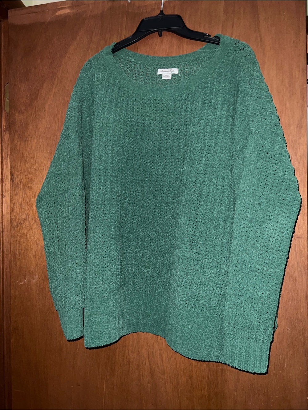 American Eagle Outfitters Green Textured Knit Sweater